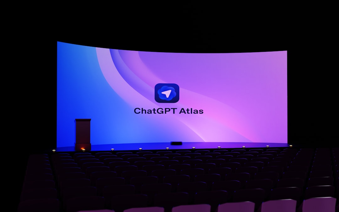 A large curved screen displaying an AI chat interface — the surface where a local recommendation finally lands