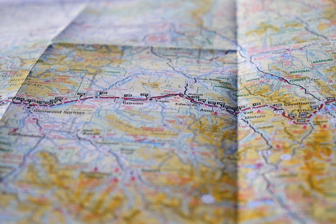 Close-up of a map with a service boundary drawn over it — the geometry that JSON-LD has to encode